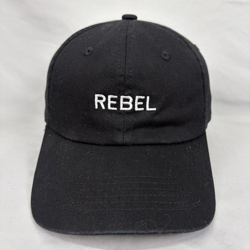 Confessions of a Rebel Hat Baseball Cap Unisex OSFM Black Embroidered Logo